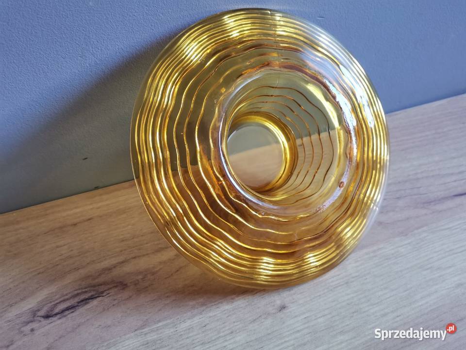 Stary wazon ikebana szkło miodowe