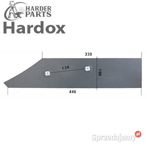 Płoza krótka HARDOX 27991101P VP210 Y do pługa