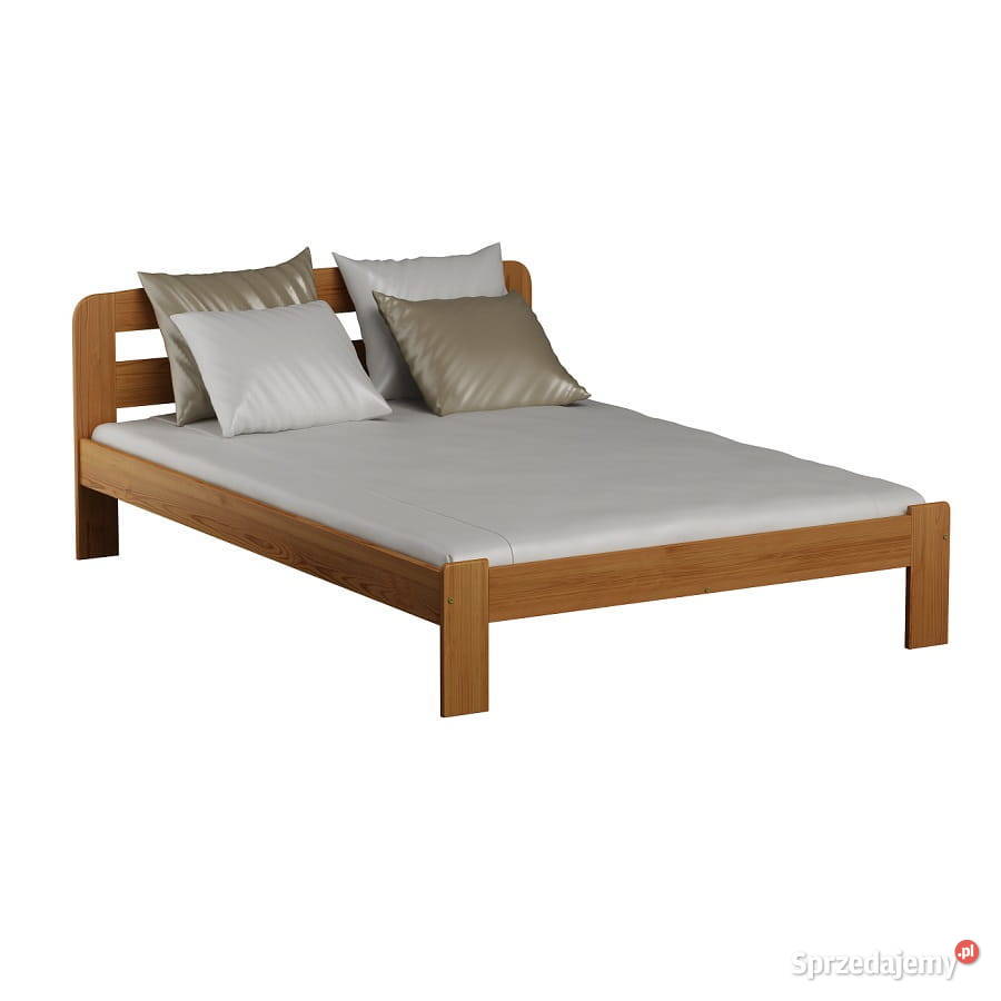 Łóżko drewniane 140x200 sosnowe Sara stelaż dolnośląskie