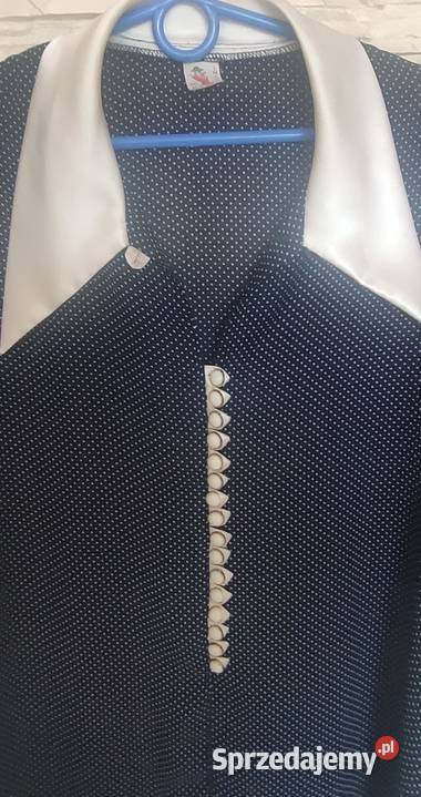 Granatowa w groszki Groszki Gdańsk sprzedam
