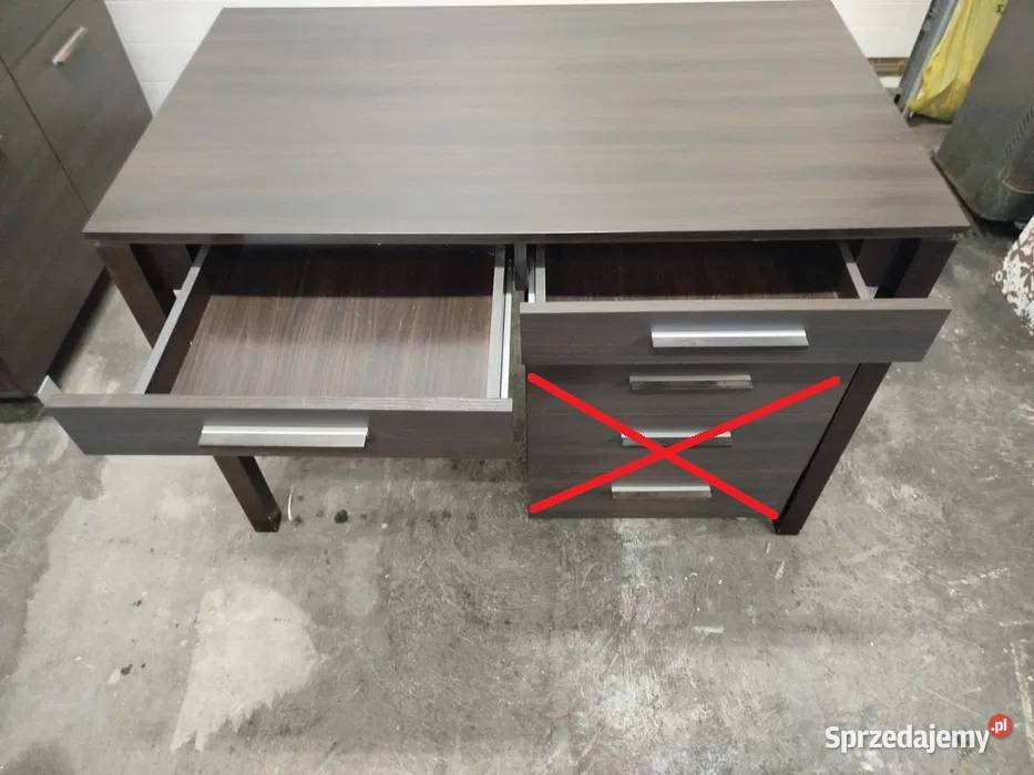 Biurko BRW wenge z szufladami 110x65 kujawsko-pomorskie Złotniki Kujawskie