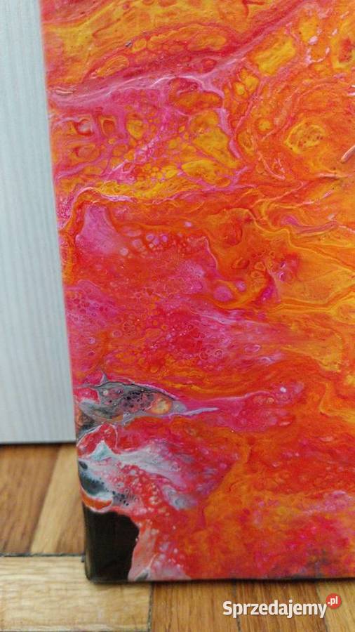 Zimny Ogień obraz pouring akrylowy 3030 199 Dom i Ogród