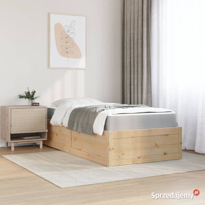 Łóżko z materacem lite drewno sosnowe 100x200 Łóżka Warszawa sprzedam