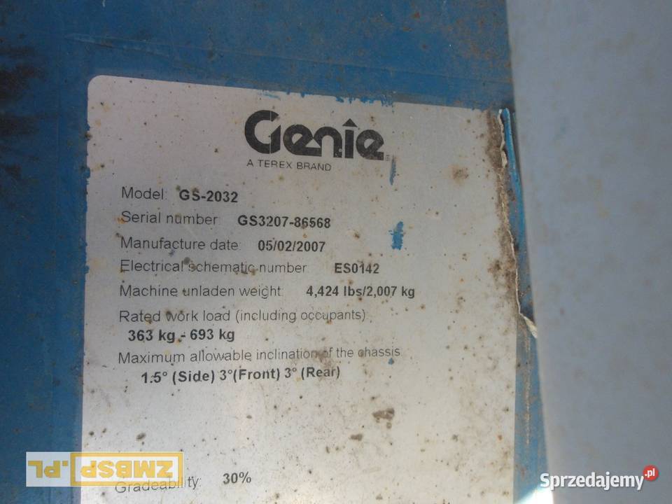 Podnośnik nożycowy GENIE GS2032 wielkopolskie