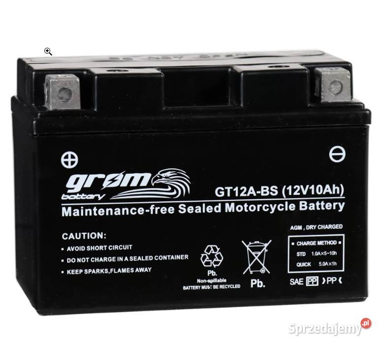 Akumulator motocyklowy GROM GT12ABS YT12ABS 12V