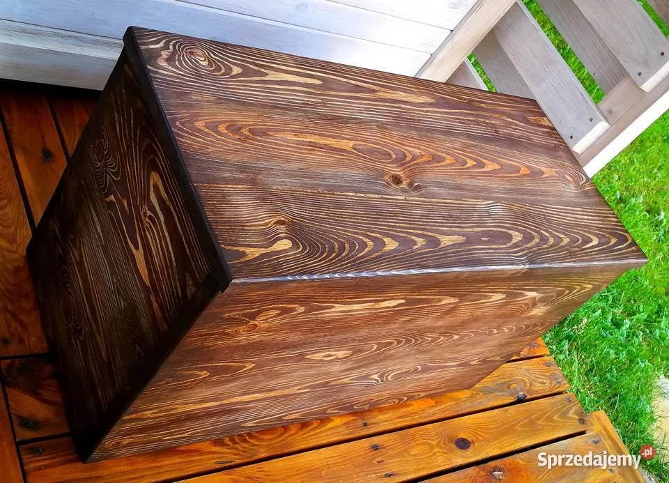 Skrzynia drewniana siedzisko kufer skrzynka