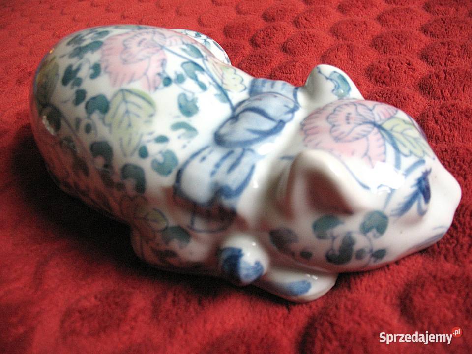 KOT w kwiaty malowany 91 x 22 x 11 Figurka z mazowieckie