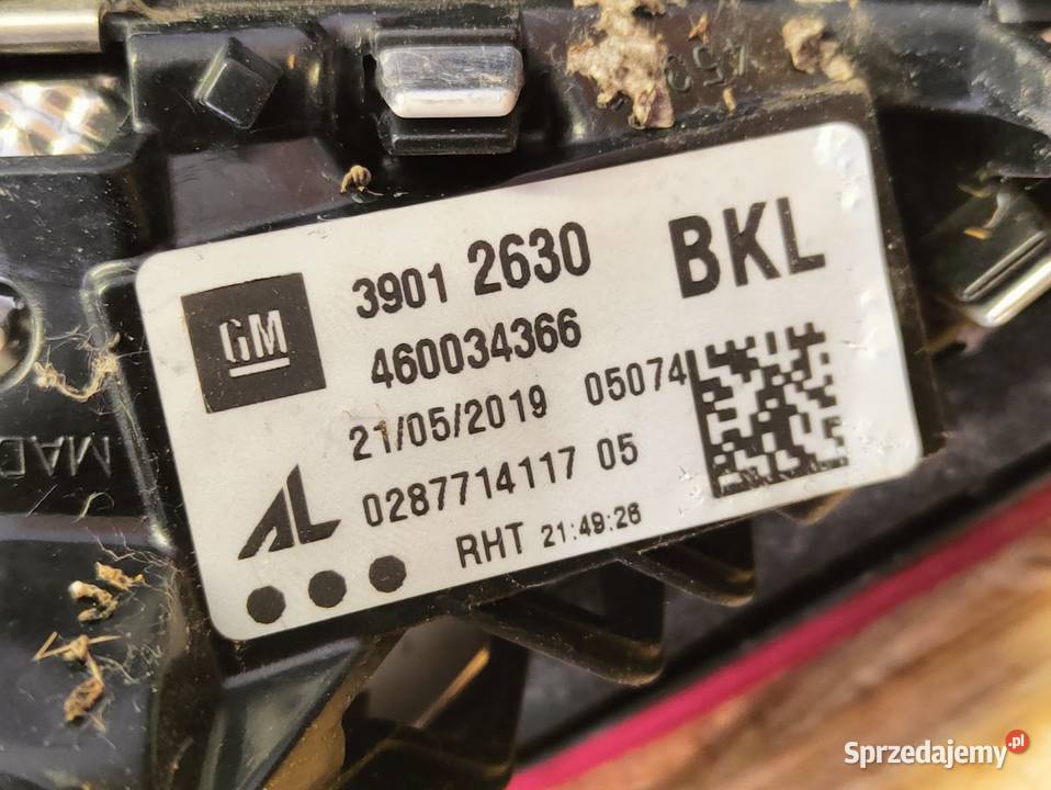 Lampa w Klapę Prawy Tył Opel Corsa E 3Drzwi Pleszew