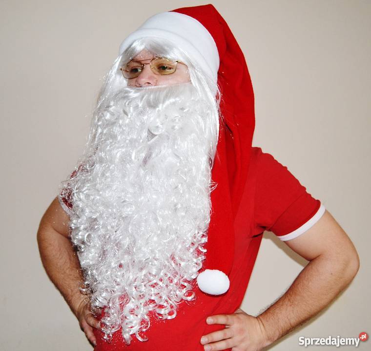 BRODA MIKOŁAJA Z PERUKĄ DŁUGA NOWA KRĘCONA Warszawa sprzedam