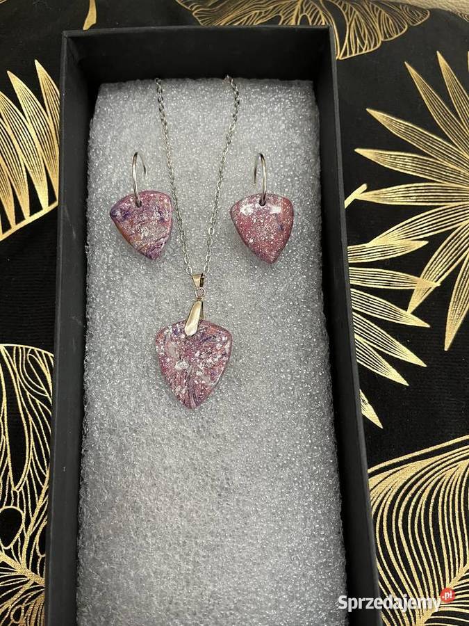 KOMPLET NASZYJNIK I KOLCZYKI Stare Juchy