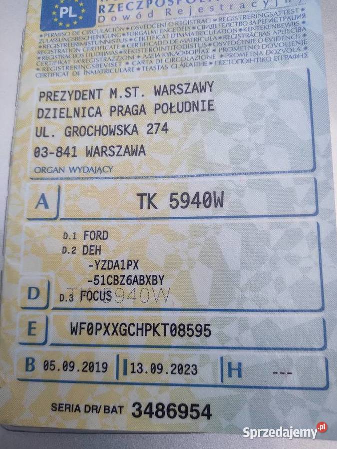 Ford Focus 15B II Właściciel Salon komputer pokładowy Samochody osobowe Warszawa