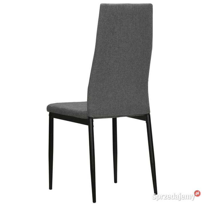 vidaXL Krzesła stołowe 4 jasnoszare obite Warszawa