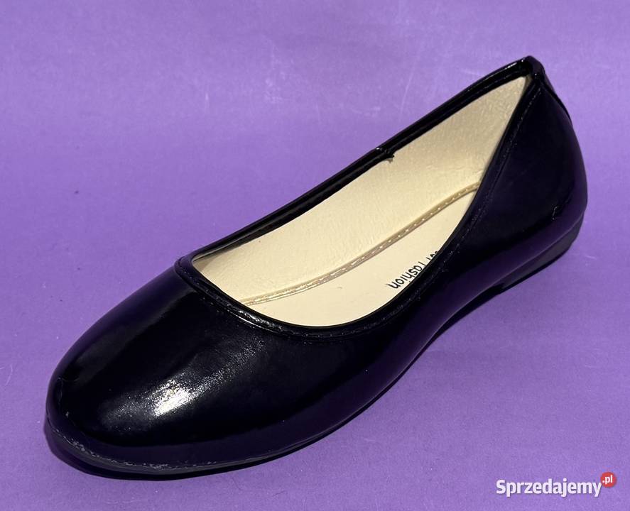 Czarne lakierowane baleriny rozmiar 38 24cm Żyrardów