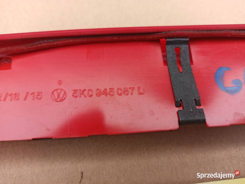 VW GOLF VII TRZECIE ŚWIATŁO STOPU 5K0945087D Części lubuskie Trzciel sprzedam