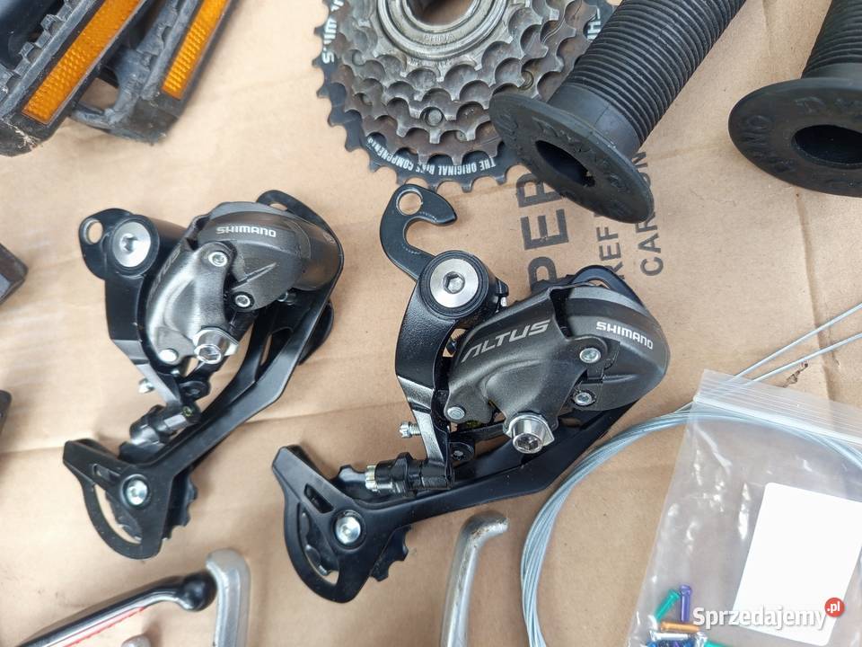 Części rowerowe przerzutki Shimano klamki Słubice sprzedam