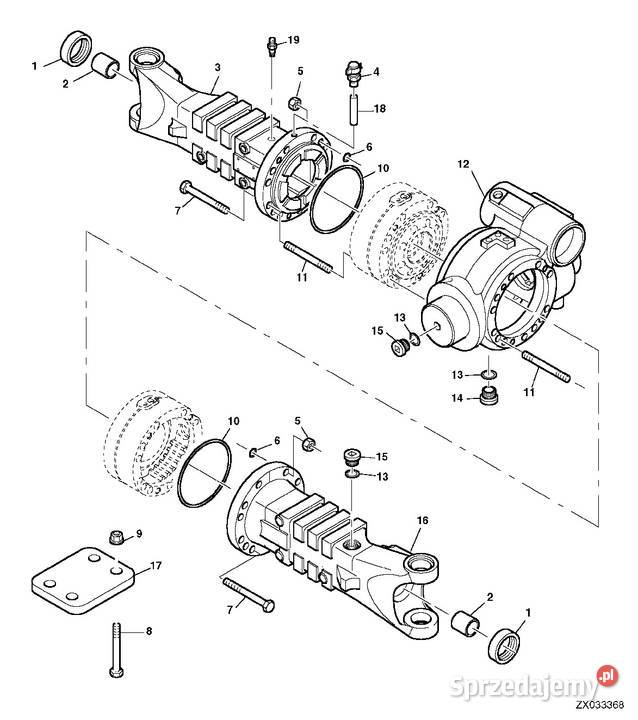 Pochwa mostu Z77219 Z77220 AZ53940 John Deere wielkopolskie Wilkowo