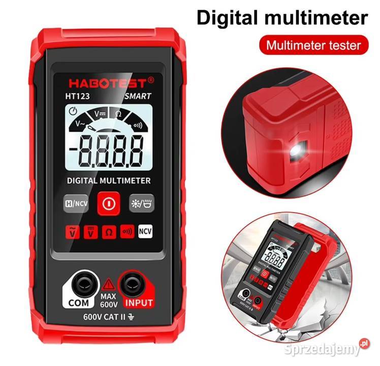 Multimetr cyfrowy HT123 tester elektroniczny Testery  i mierniki Ruda Śląska