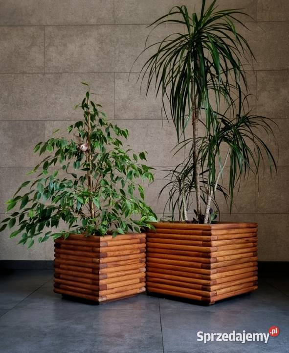 Donica drewniana 3D nowoczesna industrialna Kalety