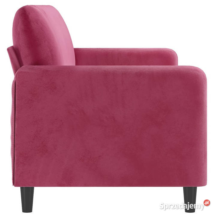 Sofa 3osobowa winna czerwień 180 obita aksamitem Warszawa