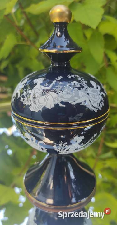 Floretine Cobalt Blue Italy Bomboniera z Pabianice