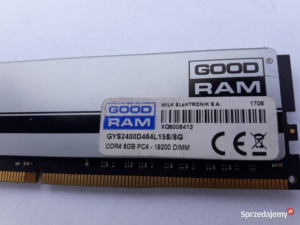 Pamięć RAM Goodram 8 GB DDR4 GYS2400D464L15 Miłosław sprzedam