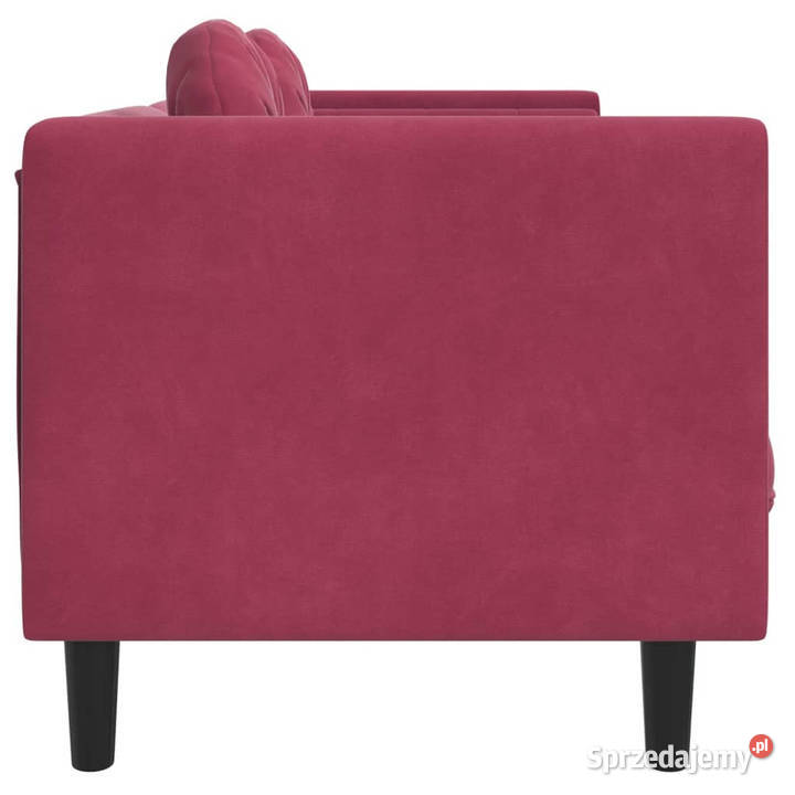 Sofa z poduszkami 2osobowa czerwone wino mazowieckie Warszawa
