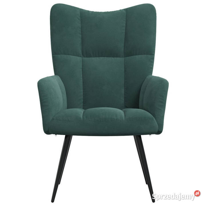Fotel ciemnozielony obity aksamitem WM328075 Warszawa