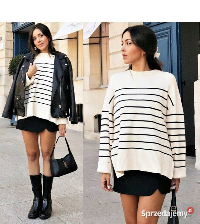 Zara s36 sweter z wiskozy oversize
