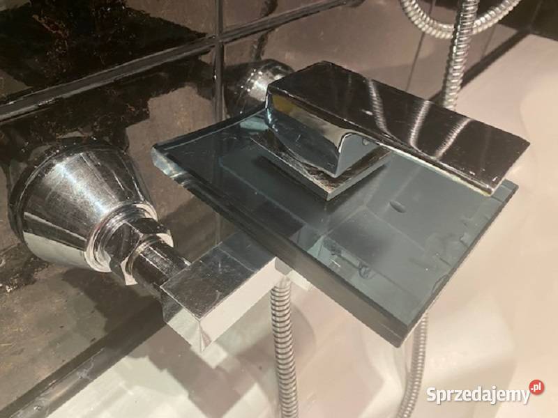 Bateria wannowa wodospadowa chrom szkło Kraków