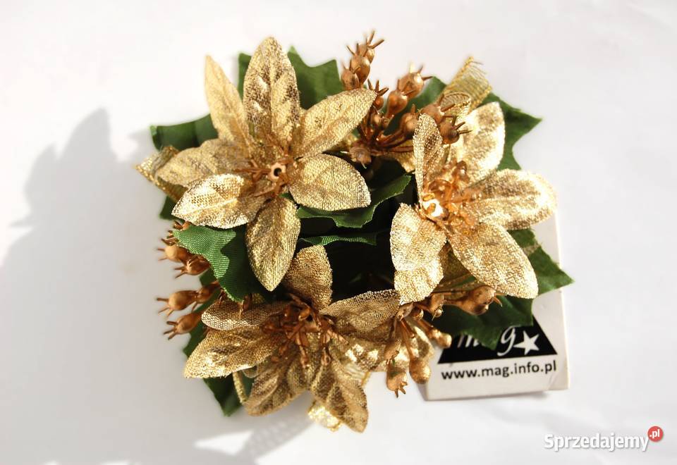 Stroik do świecznika świecy złota gwiazda lubelskie Lublin