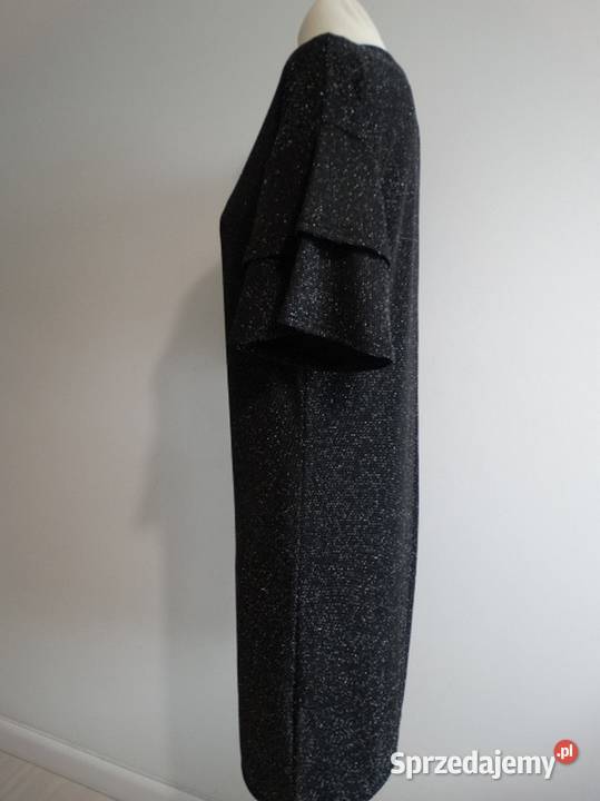 Sukienka Brokatowa Czarna Wieczorowa Imprezowa sprzedam