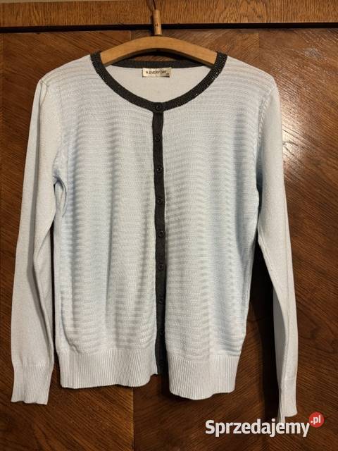 Sweter damski SM dzianina niebieski rozpinany z Częstochowa sprzedam