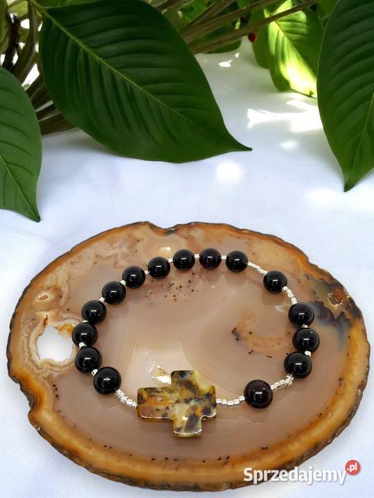 Bransoletka dziesiątka różańca z bursztynu Bransoletki Warszawa