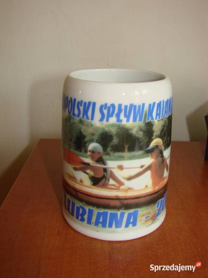 XII Spływ Kajakowy Ceramików Lubiana 2001 kufel Pruszcz Gdański sprzedam