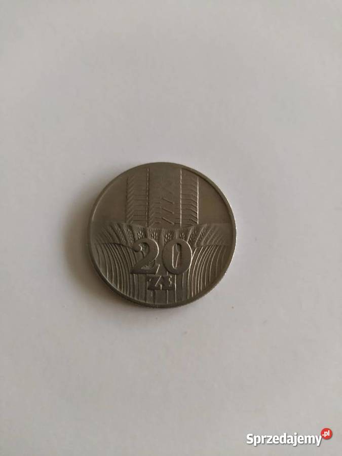 Moneta 20 bz PRL 1976 Wieżowiec i Kłosy Olecko