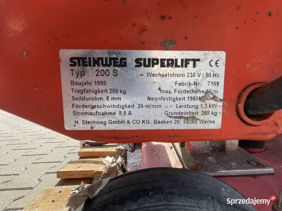 Winda budowlana wyciąg Steinweg Superlift 200 s Pozostałe