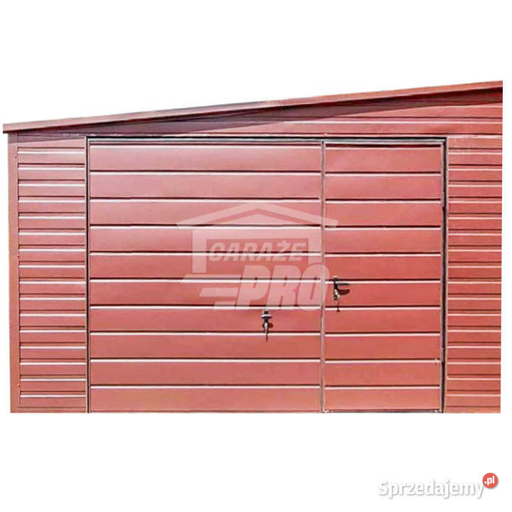 Garaż Blaszany 45x7m Brama uchylna Ciemny Brąz Ruda Śląska