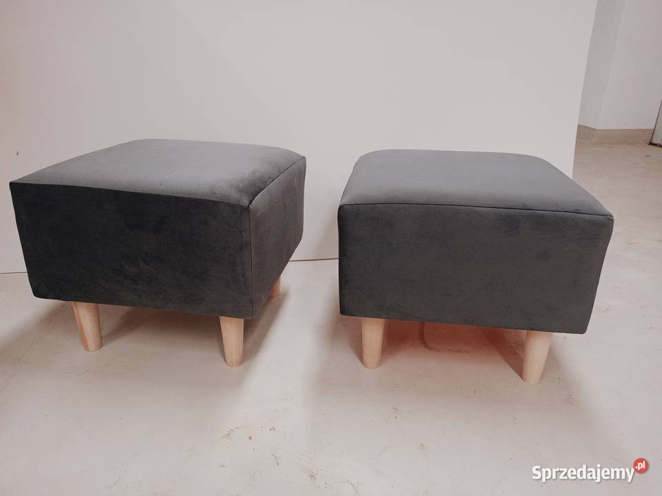 Pufa kostka nowa szara