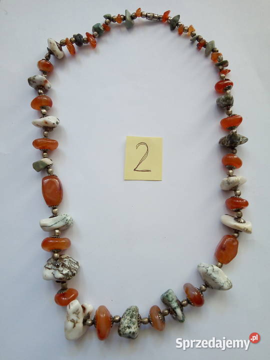 Naszyjnik Korale Łańcuszek z Kamieni i Szkła z Ozdoby lubelskie Lublin