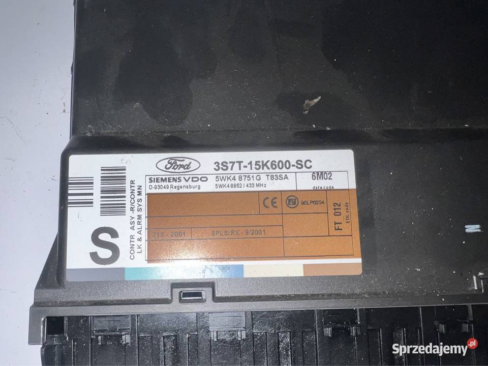 Moduł komfortu Ford Mondeo Mk3 osobowe wielkopolskie Ostrzeszów
