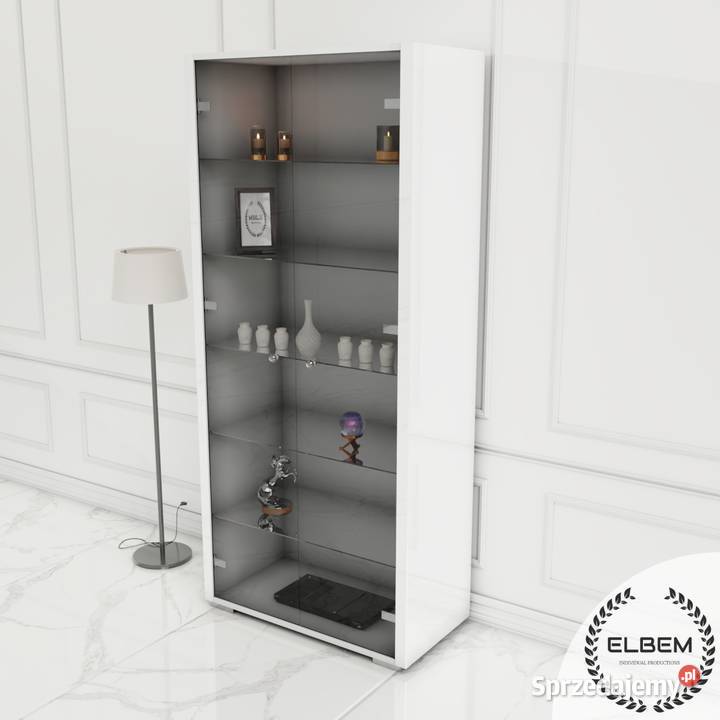 Szklana biała gablota Glamour 40cm mazowieckie Warszawa