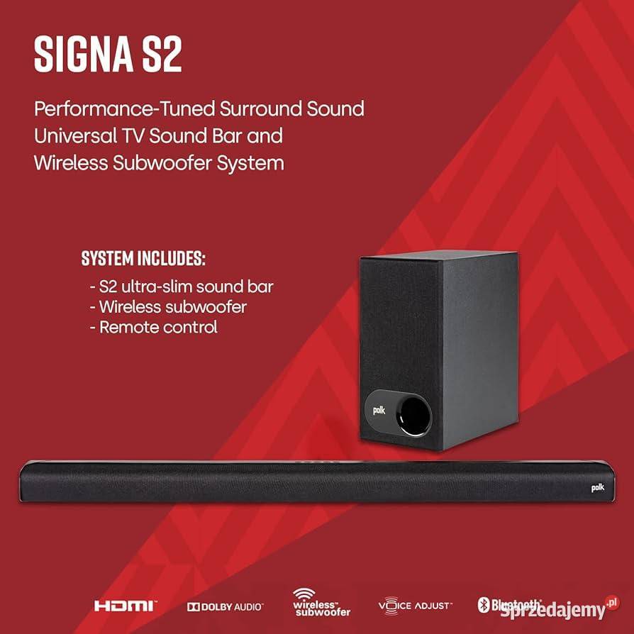 Soundbar Polk Audio Signa S2 czarny stan idealny lubuskie Zielona Góra