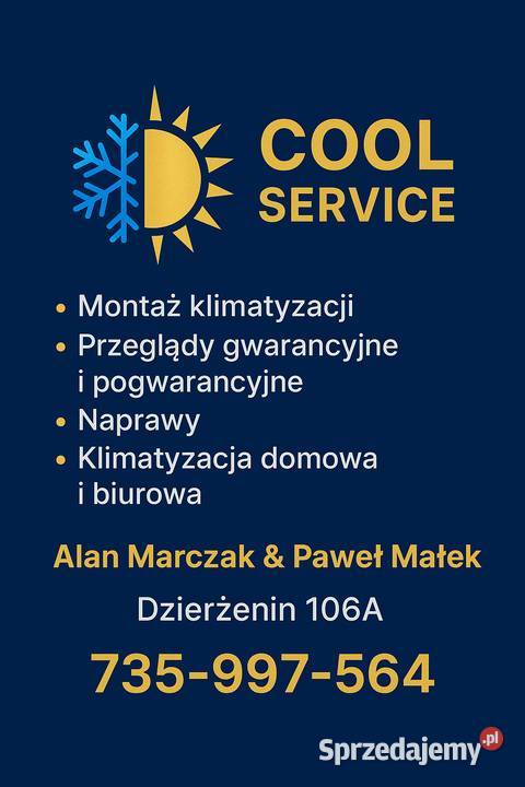 Montaż serwis klimatyzacji COOLSERVICE zaprasza