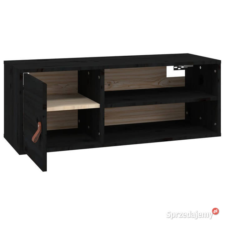 Szafki ścienne 2 czarne 80x30x30 lite drewno mazowieckie sprzedam