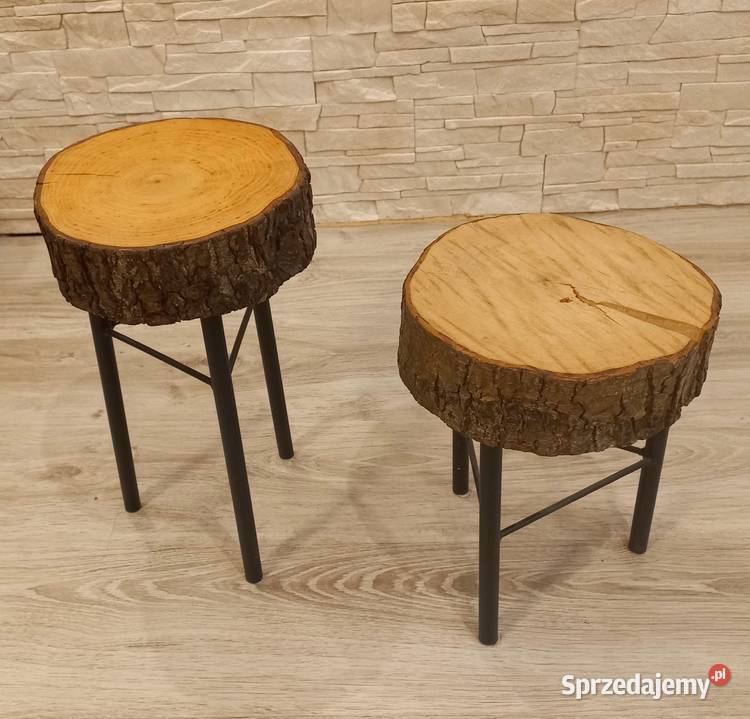 Stojaki na kwiatystoliki z litego drewna i Starcza