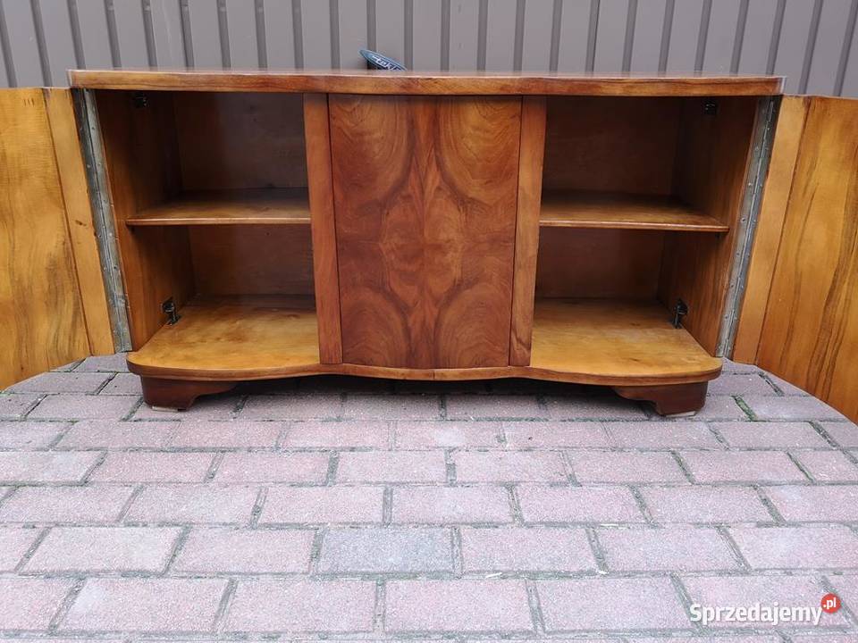 Komoda ARTDECO RTV Orzech Niska Stara Renowacji Swarzędz