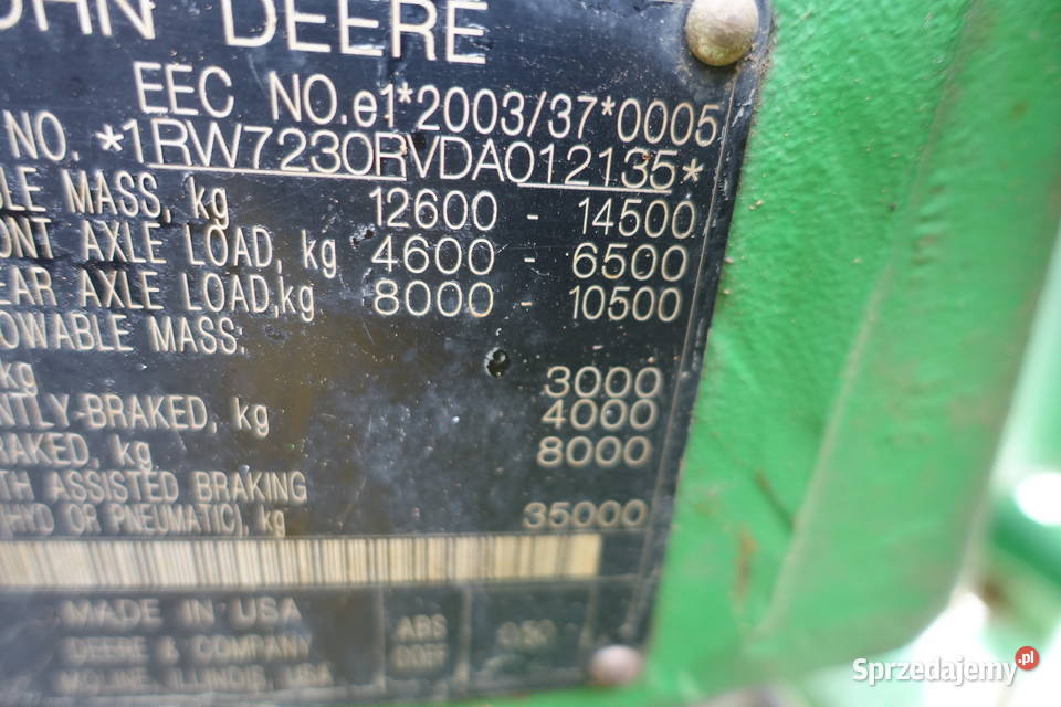 John Deere 7230 R AutoQuad manual igła Sokoły