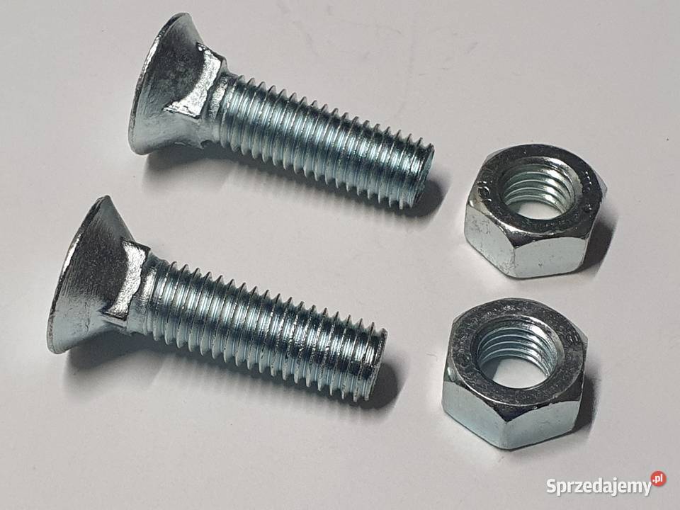 Śruba płużna M12x45 z łbem stożkowym owalnym z