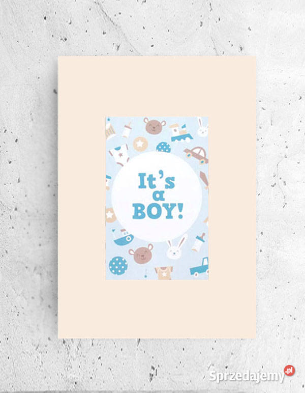 plakat do pokoju chłopca its a boy plakat A4