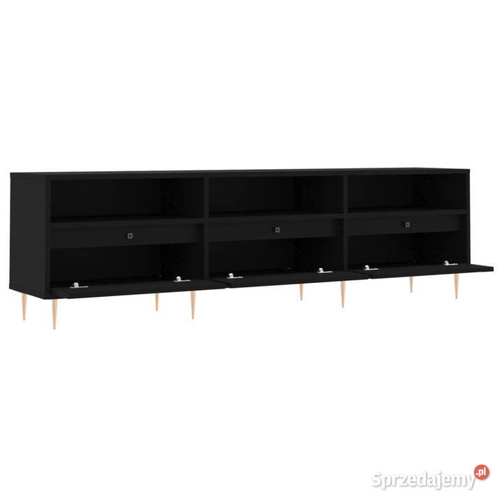Szafka pod TV czarna 150x30x445 materiał Warszawa